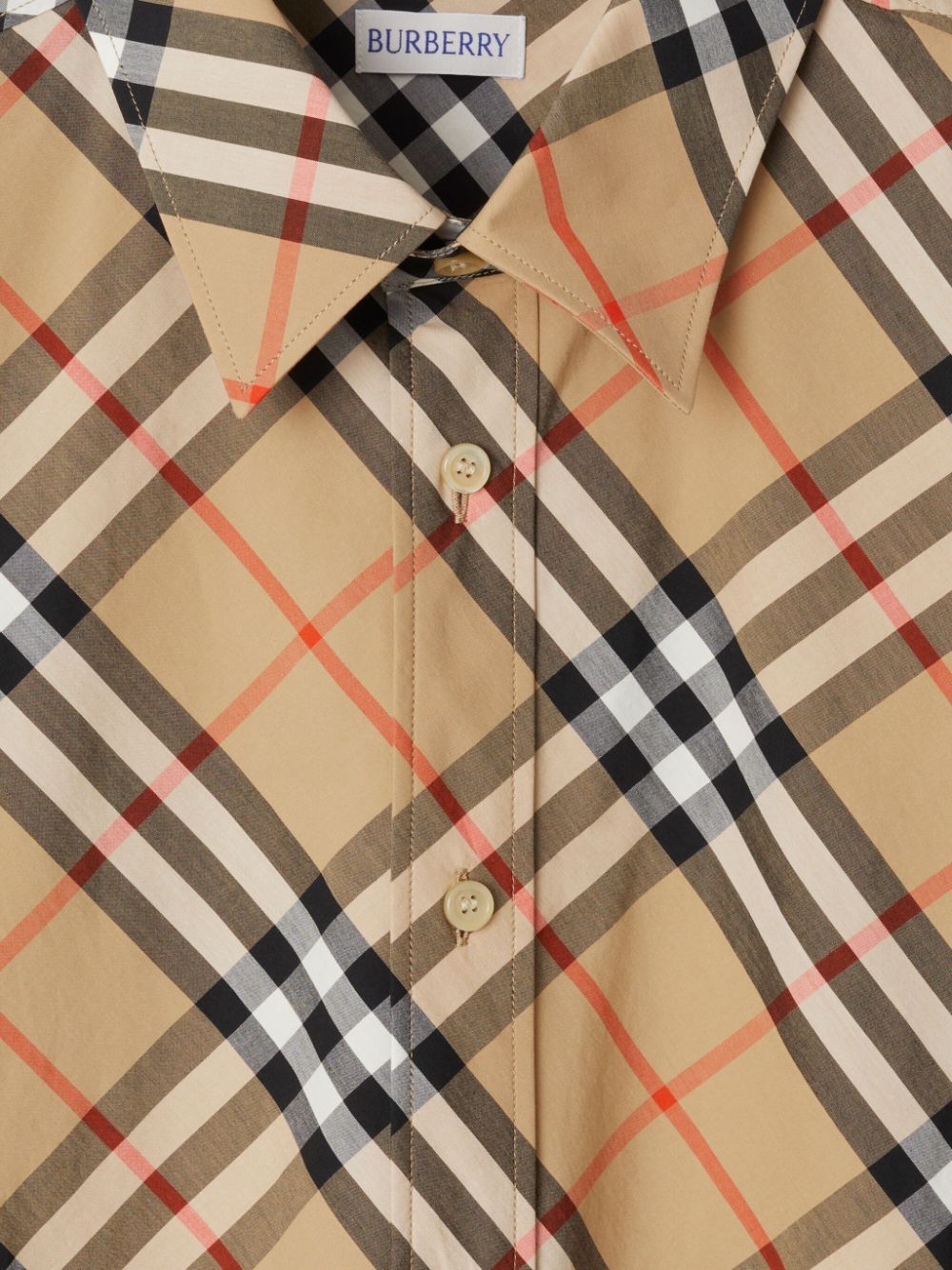 Burberry Shirts Beige Cotton