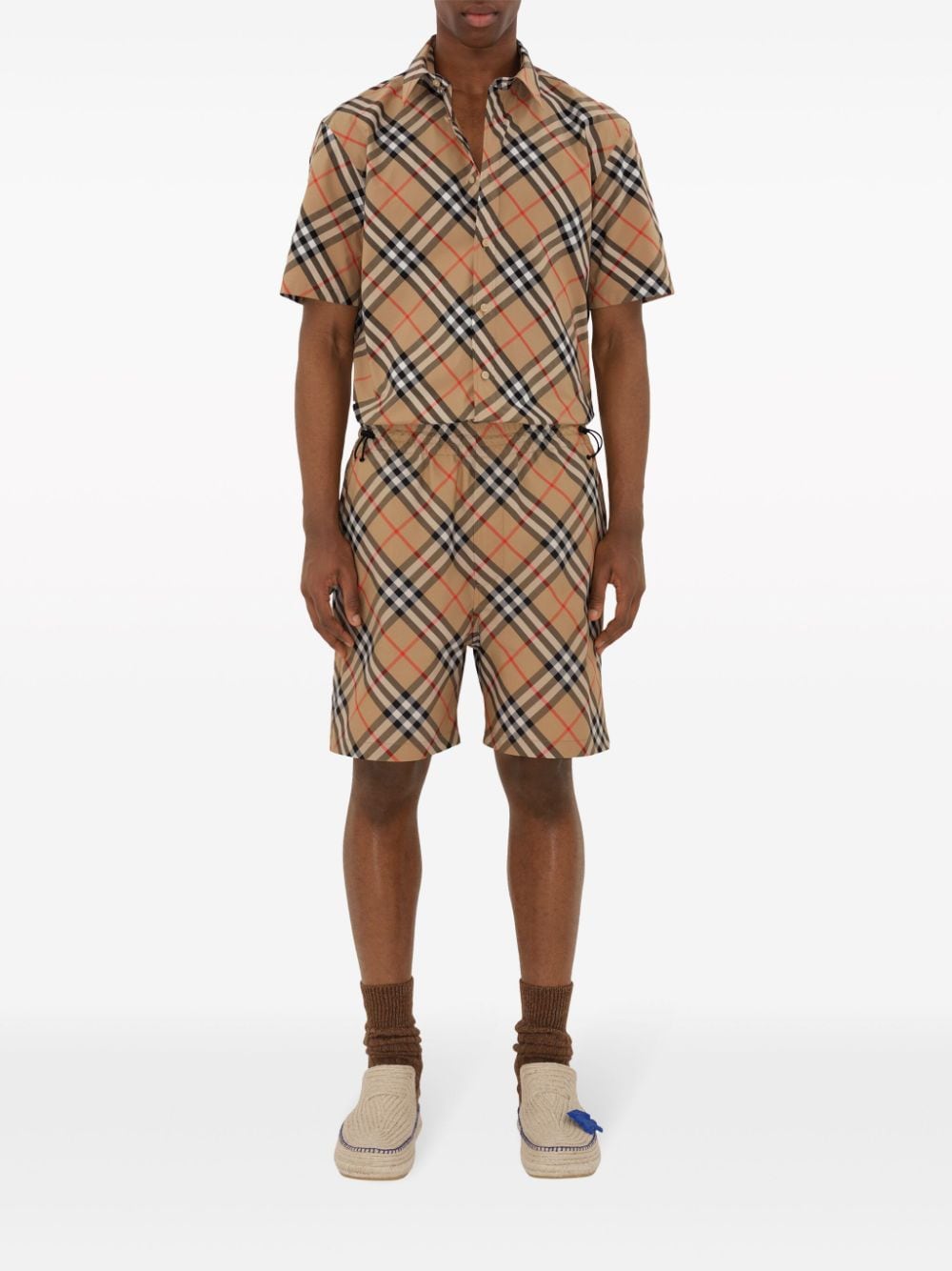 Burberry Shirts Beige Cotton