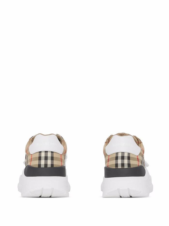 Burberry Sneakers White Exterior: Cotton