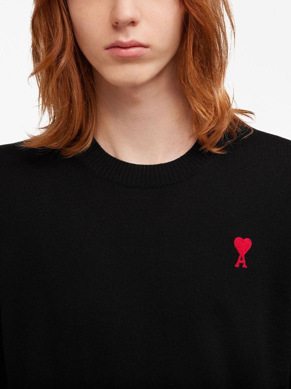 Ami Paris Sweaters Black Cotton
