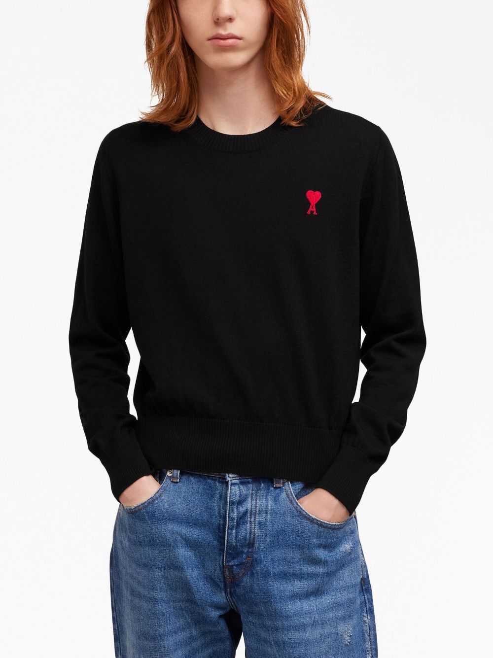 Ami Paris Sweaters Black Cotton
