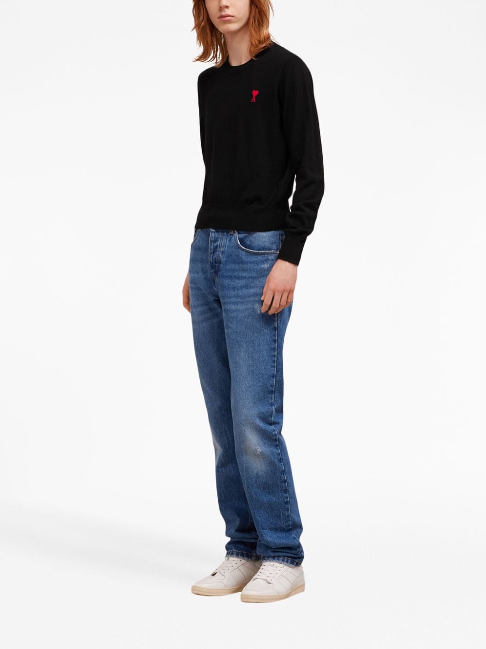 Ami Paris Sweaters Black Cotton