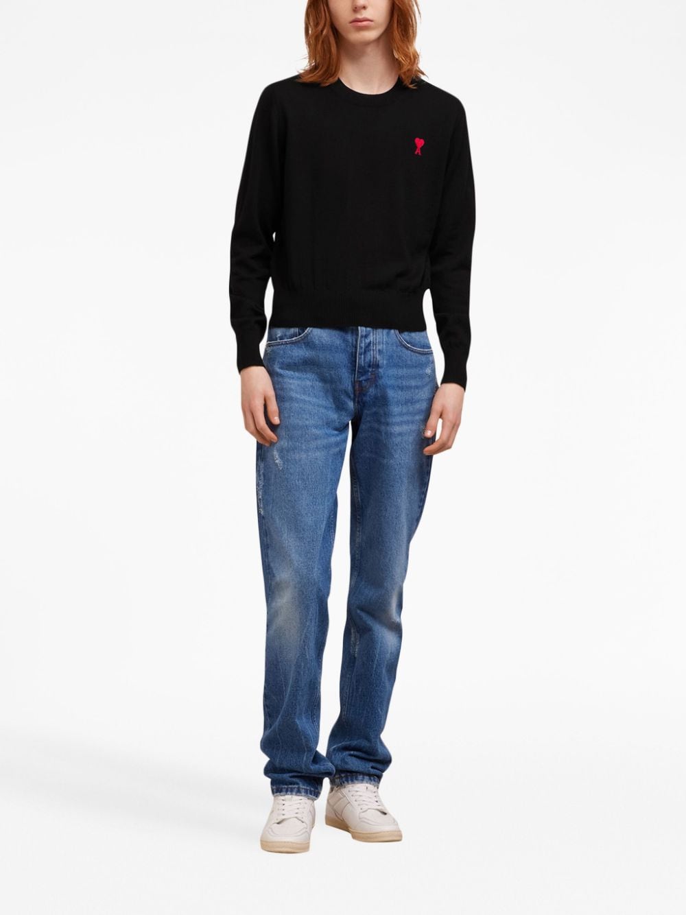 Ami Paris Sweaters Black Cotton