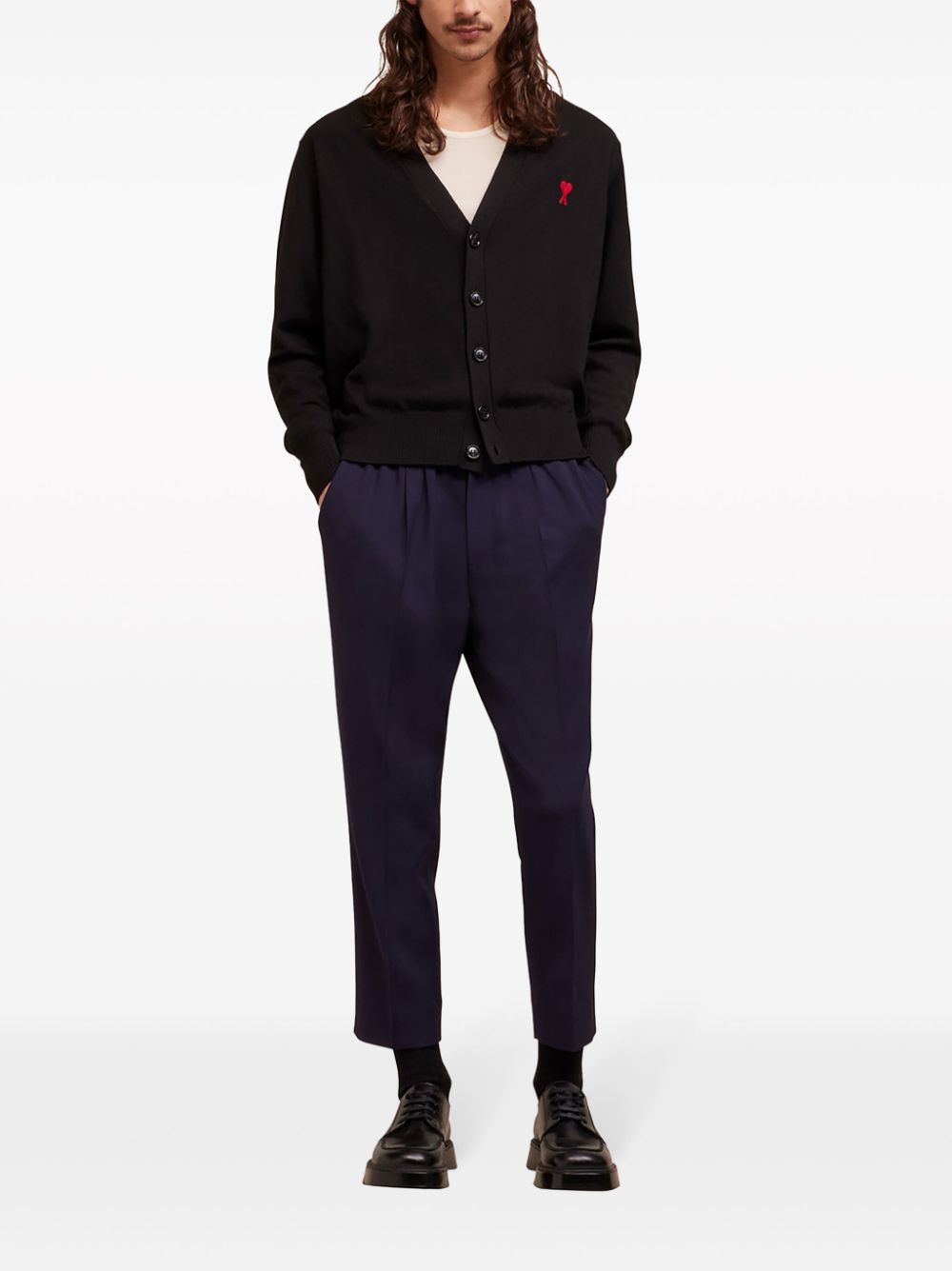 Ami Paris Sweaters Black Cotton