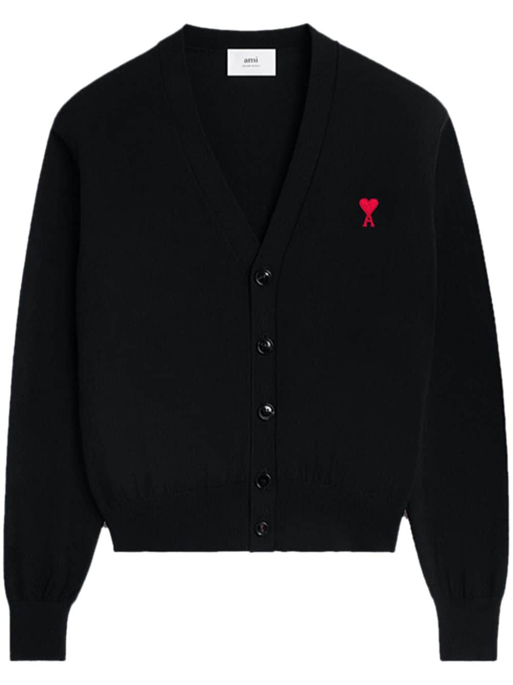Ami Paris Sweaters Black Cotton