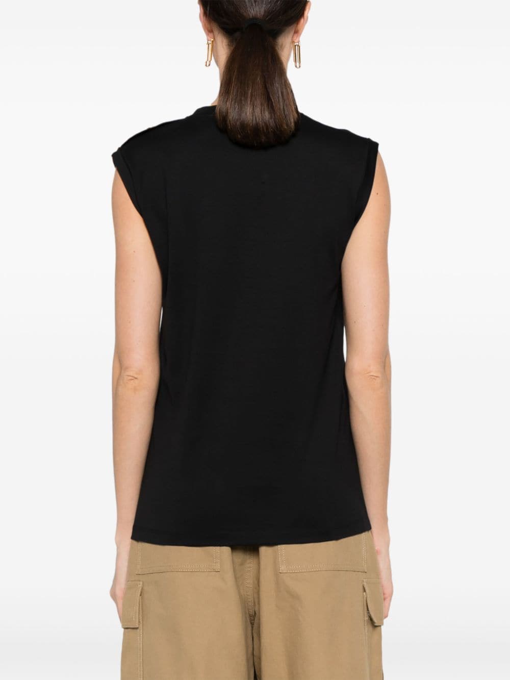 Balmain Top Black Cotton