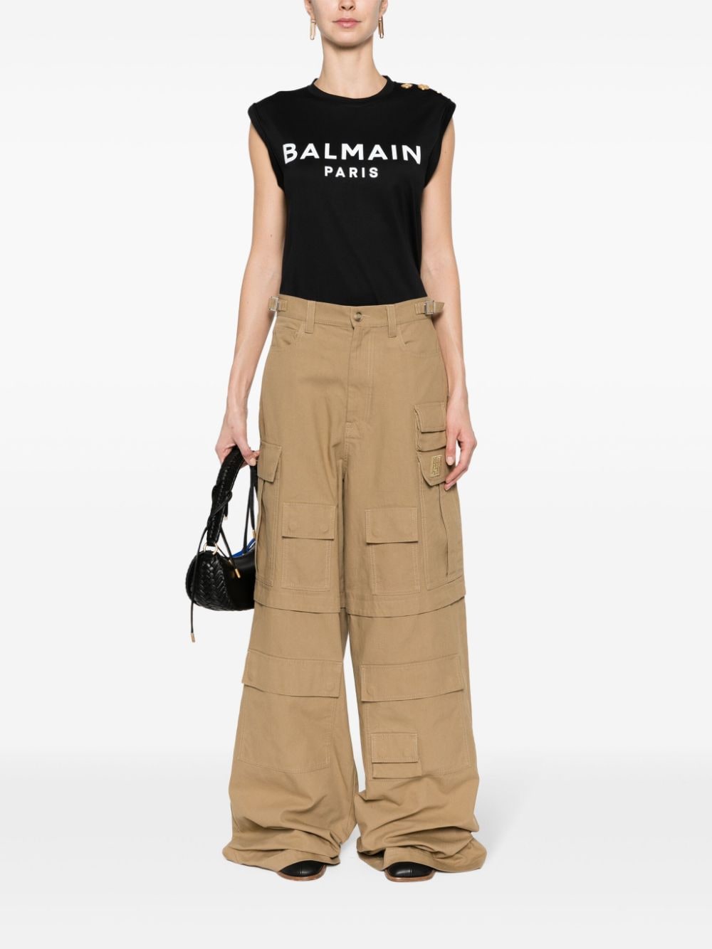 Balmain Top Black Cotton