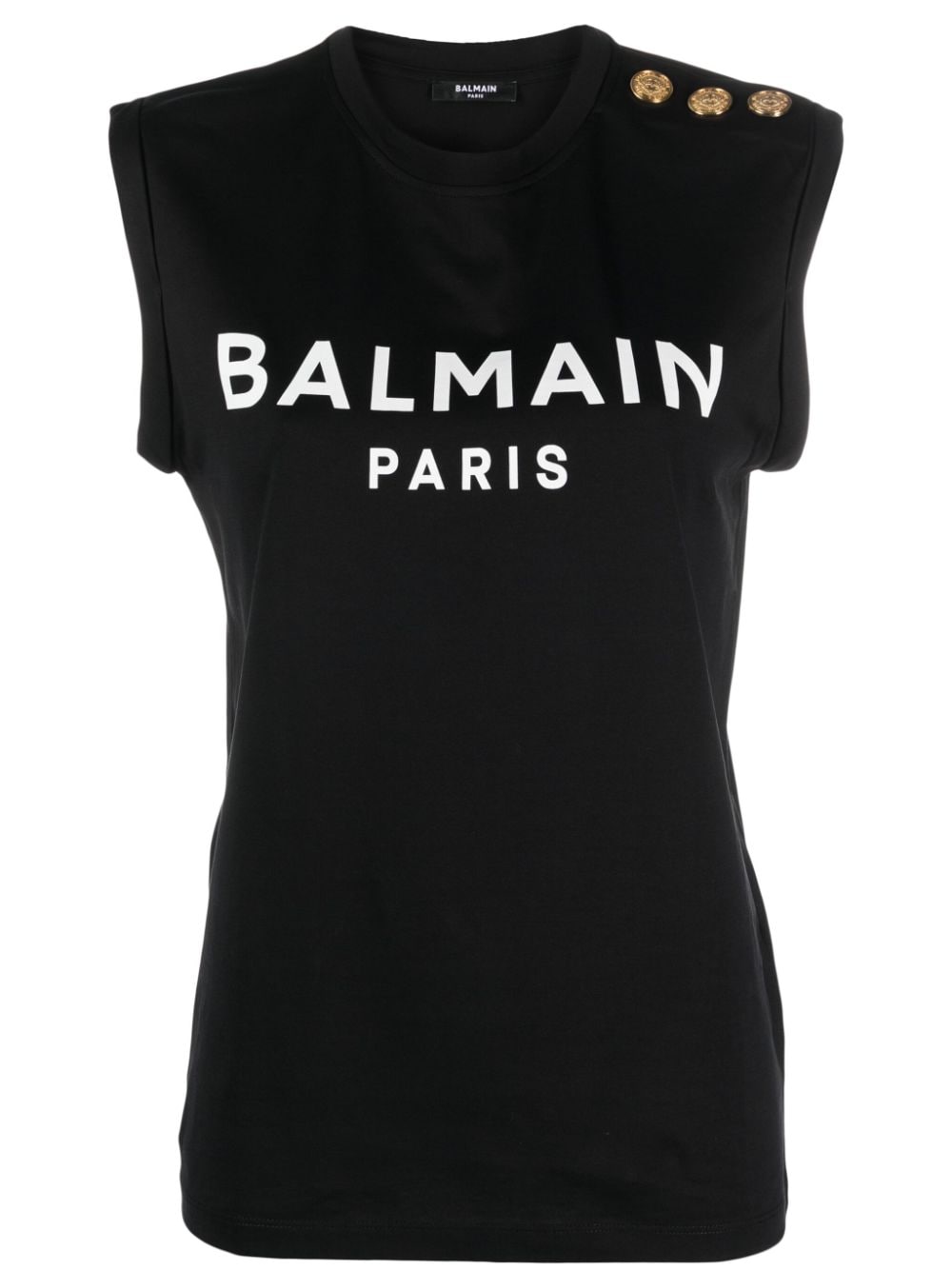 Balmain Top Black Cotton