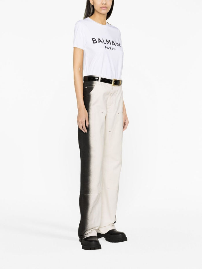 Balmain T-Shirts And Polos White Cotton
