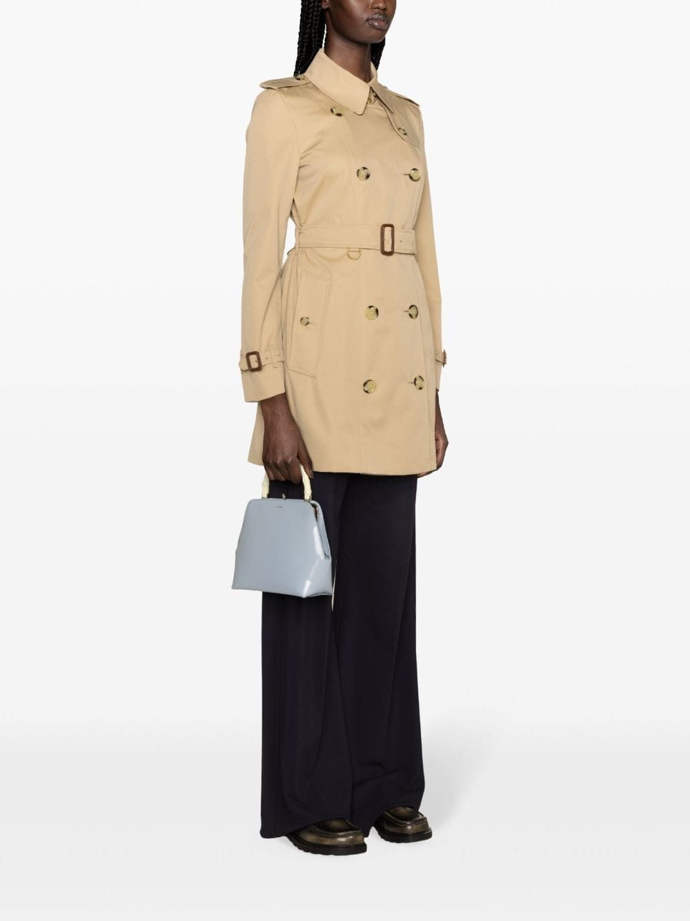Burberry Coats Beige Cotton