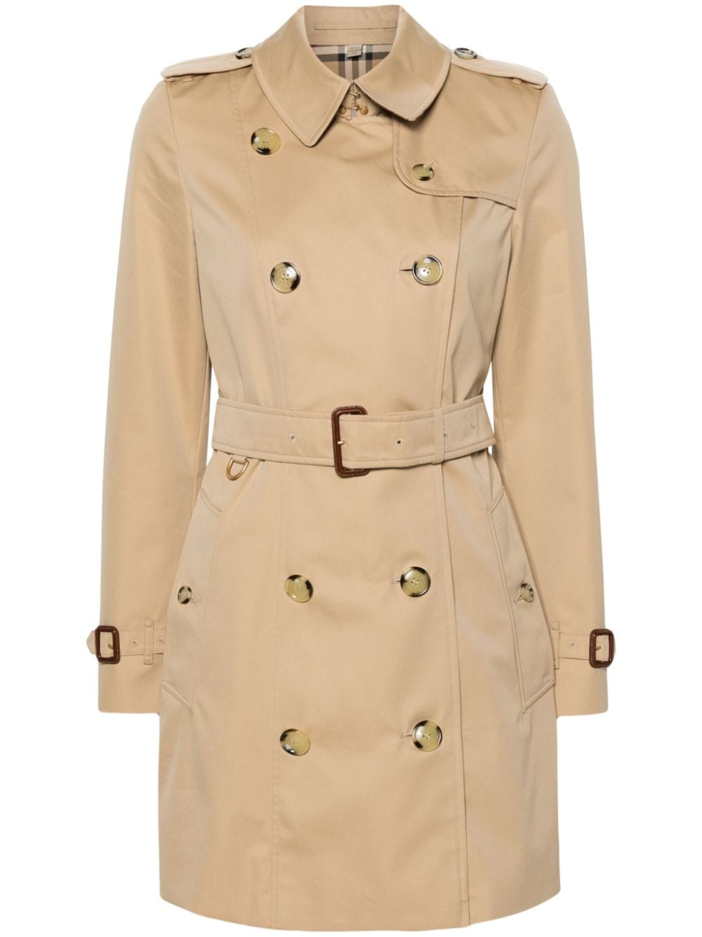 Burberry Coats Beige Cotton