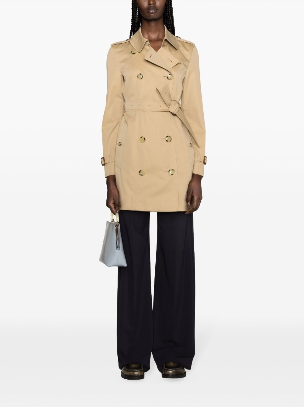 Burberry Coats Beige Cotton