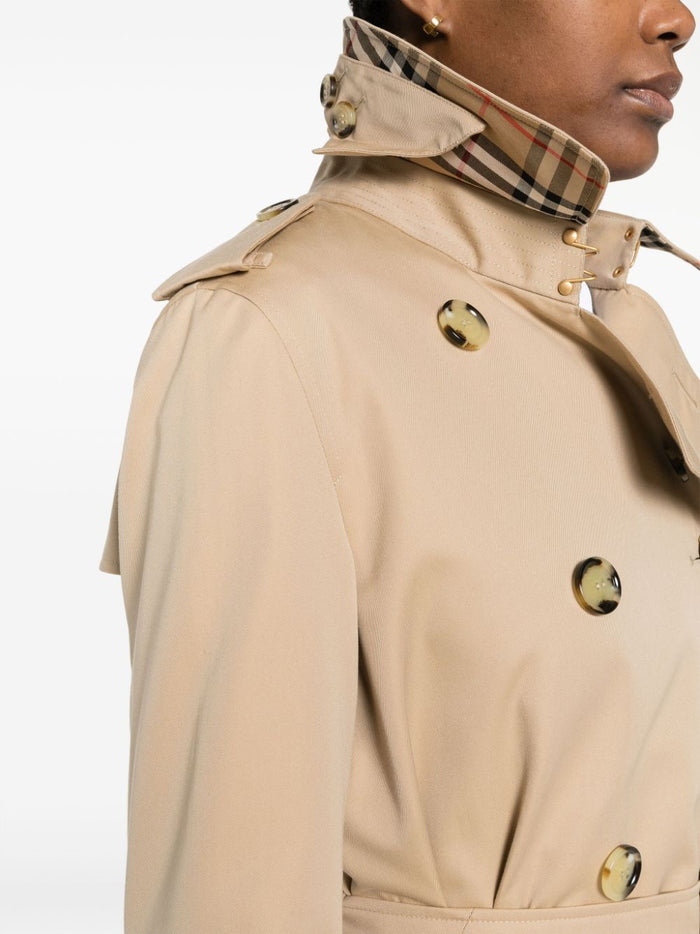 Burberry Coats Beige Cotton