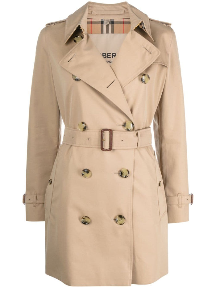 Burberry Coats Beige Cotton