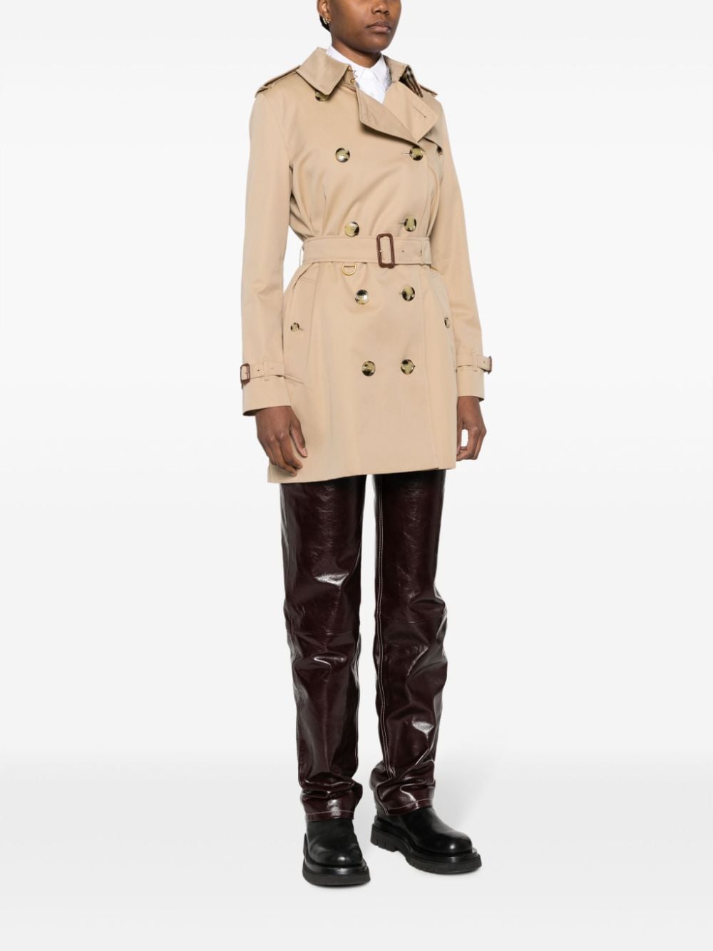 Burberry Coats Beige Cotton