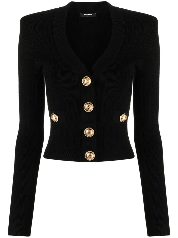 Balmain Sweaters Black Viscose
