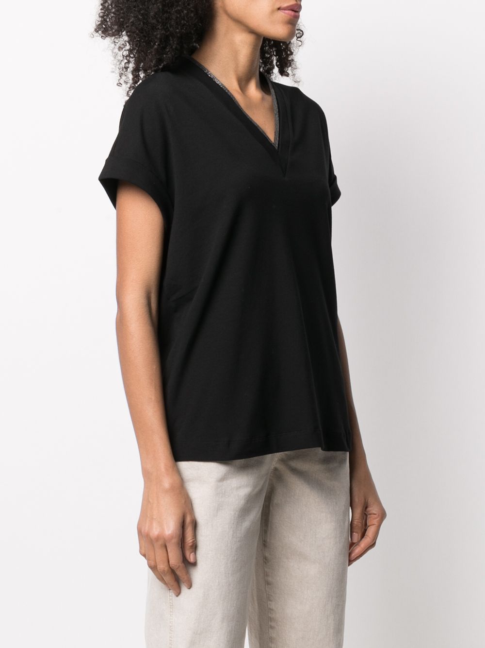 Brunello Cucinelli T-Shirts And Polos Nero Cotton