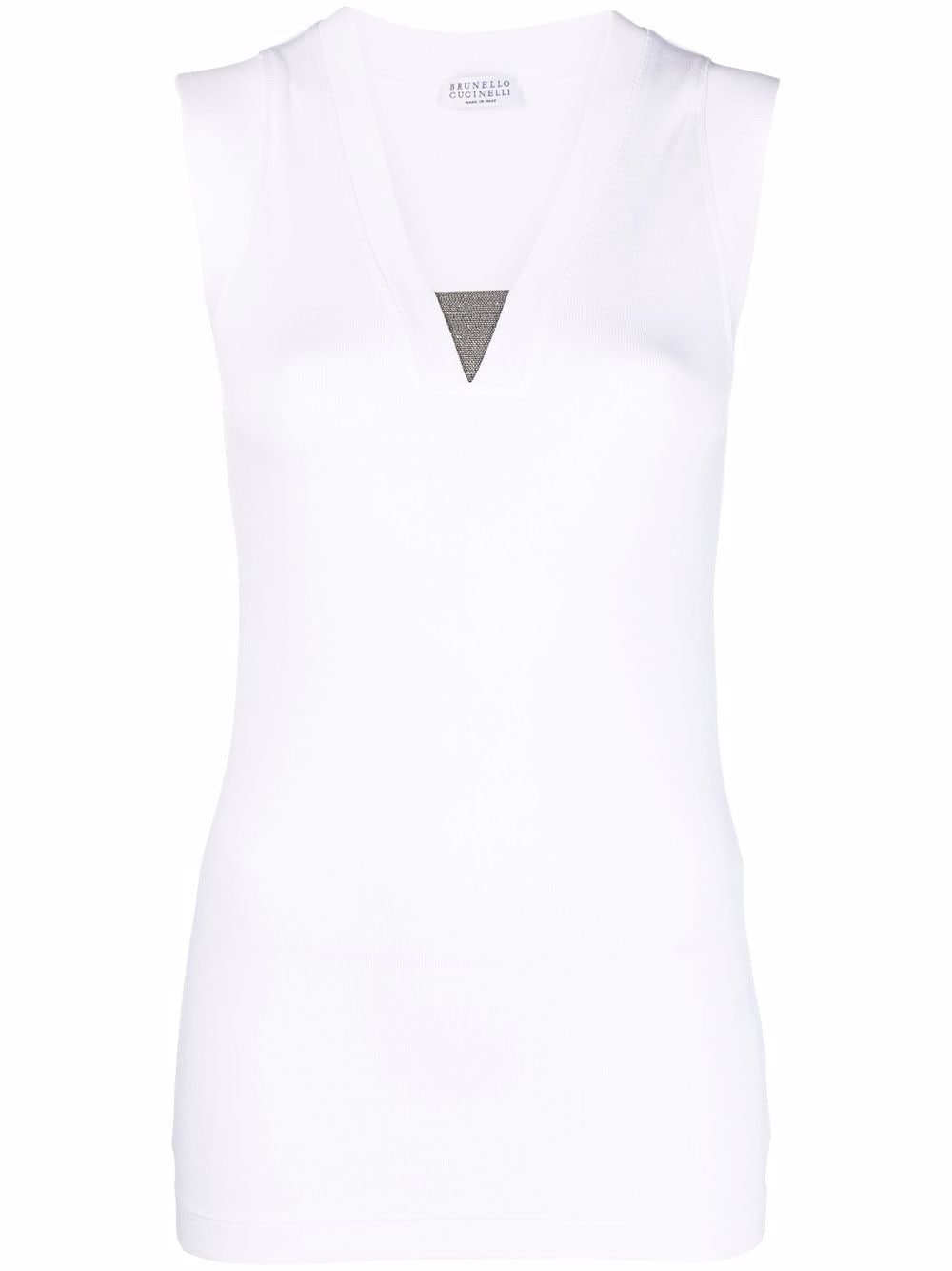 Brunello Cucinelli Top Bianco Cotton
