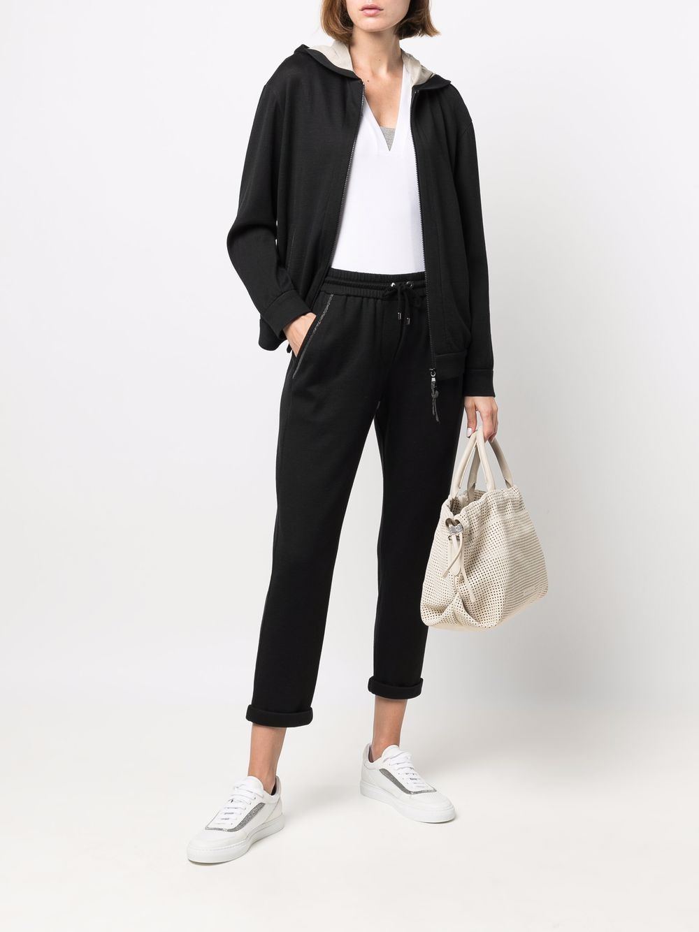 Brunello Cucinelli Top Bianco Cotton