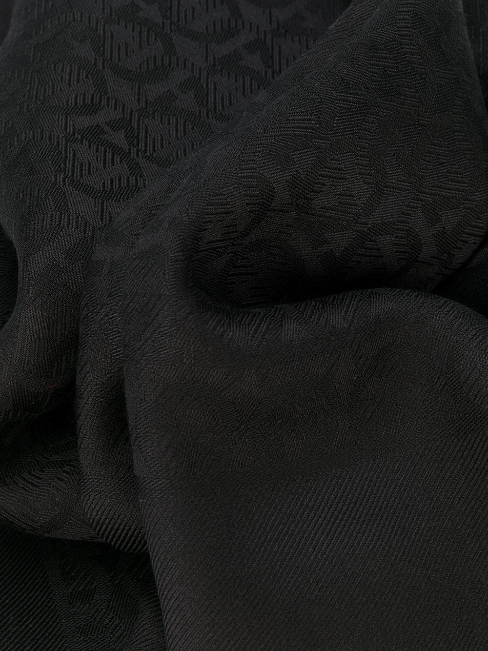 Ferragamo Scarfs Black Silk Wool