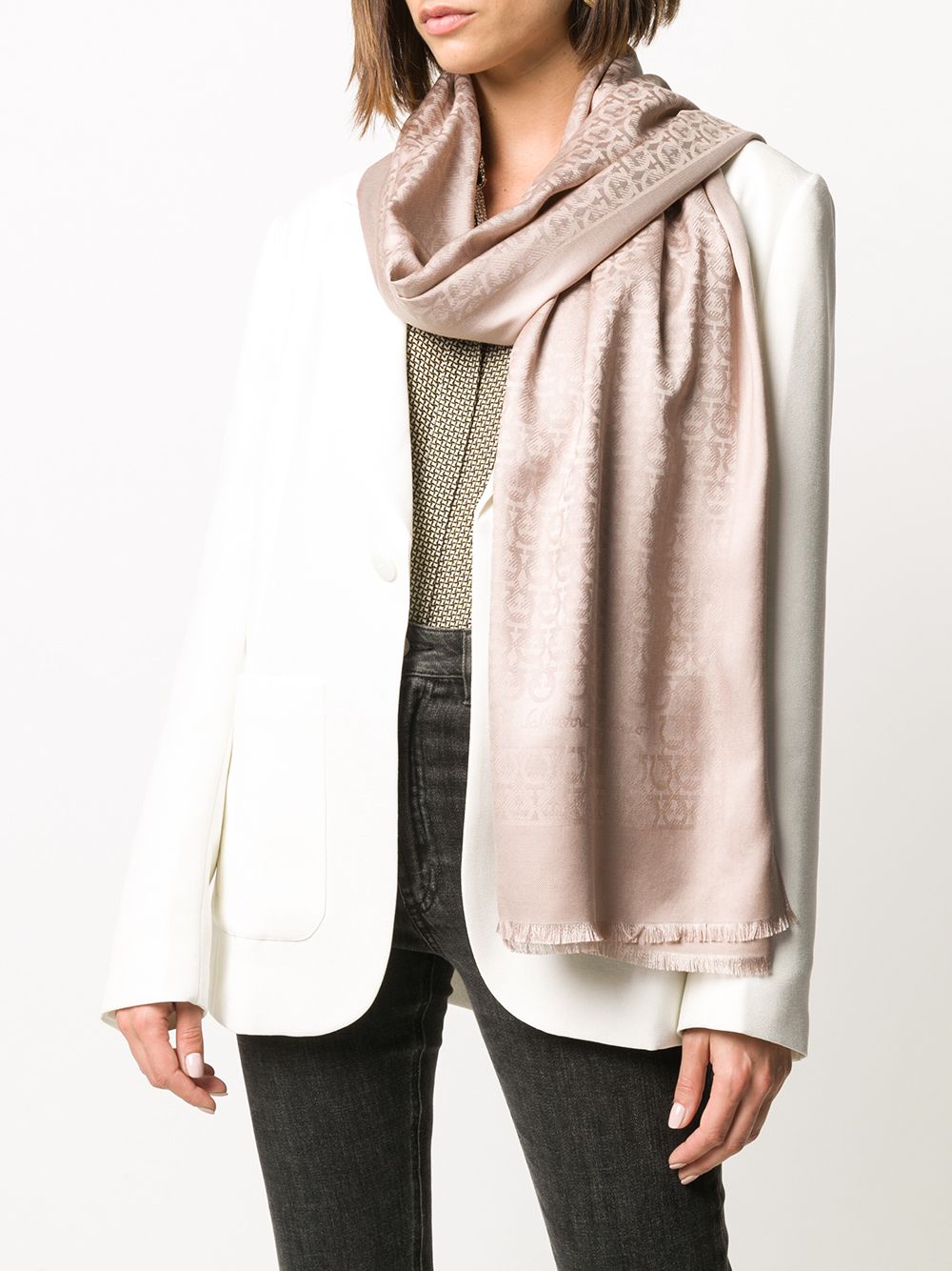 Ferragamo Scarfs Powder Wool Silk