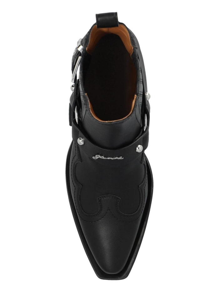 GANNI Boots Black Recycled Leather