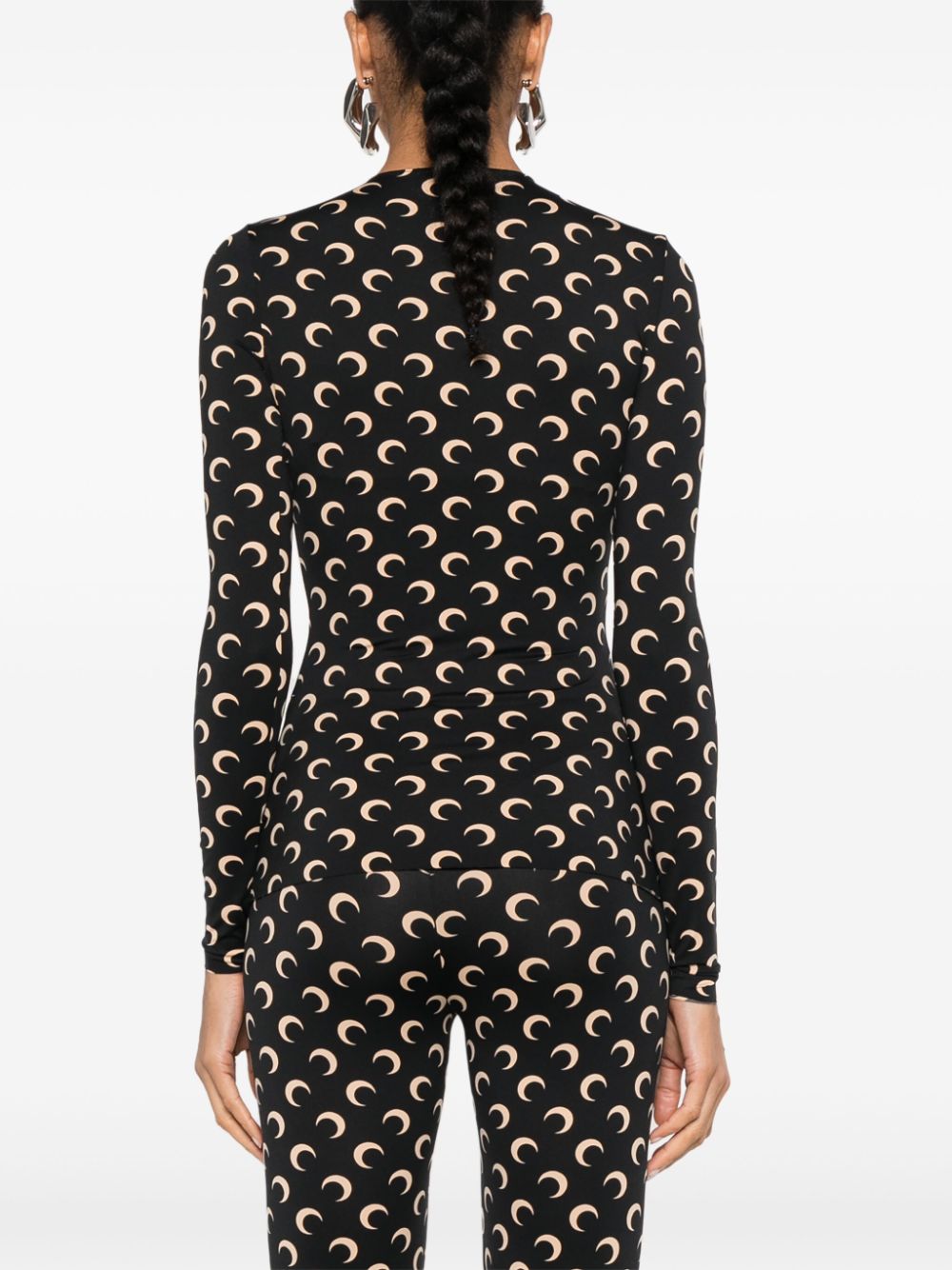 Marine Serre Top Nero Polyamide