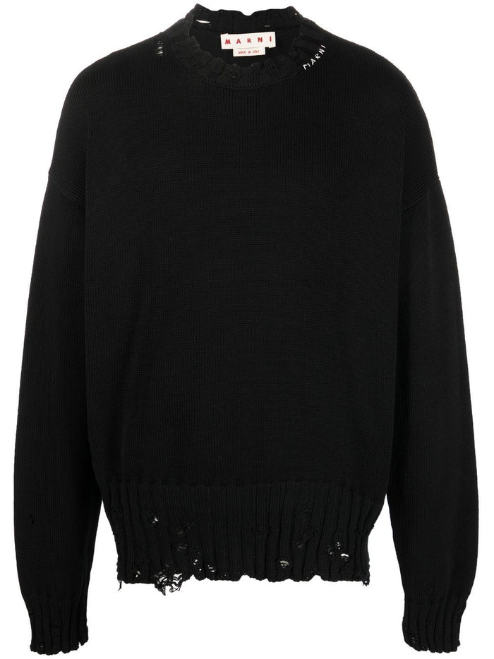 Marni Sweaters Black Cotton