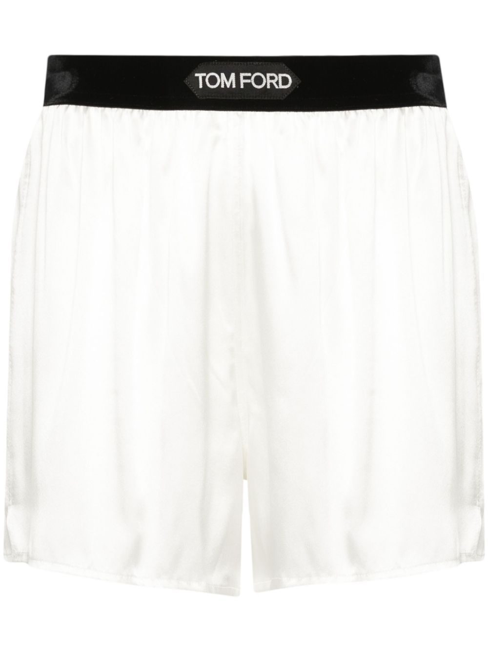 Tom Ford Shorts White Silk Elastane