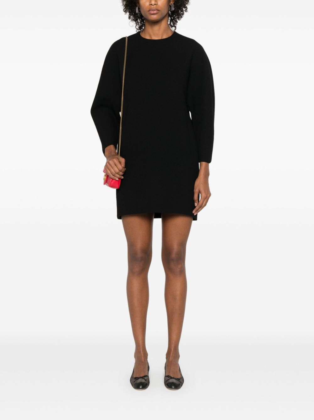 Gucci Dresses Black Outer: Wool