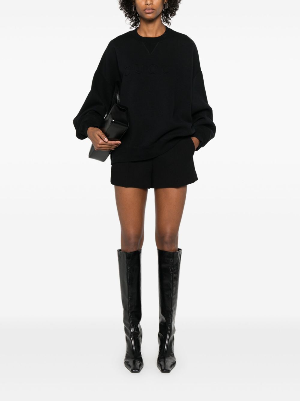 Gucci Sweaters Black Cotton Polyamide
