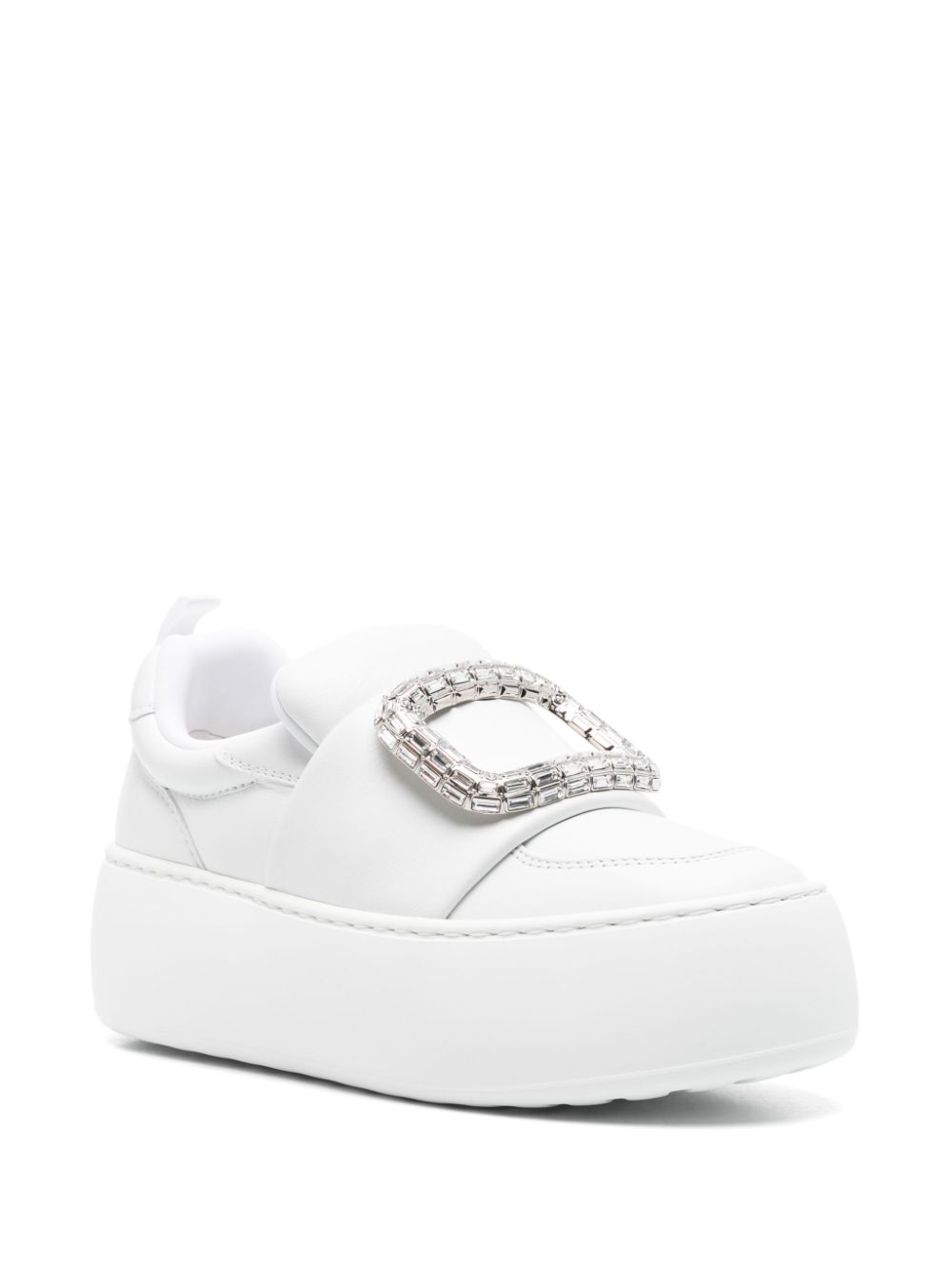 Roger Vivier Sneakers White Furs & Skins->leather100 %