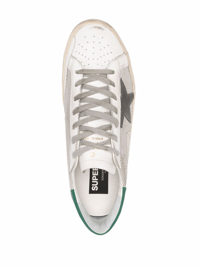 Golden Goose Sneakers Silver Calf Leather