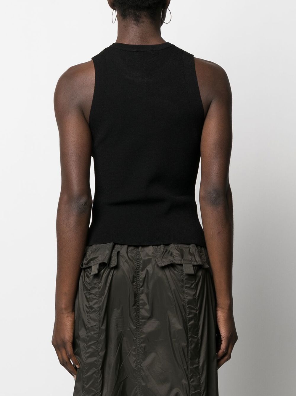 Diesel Top Black Polyester Viscose