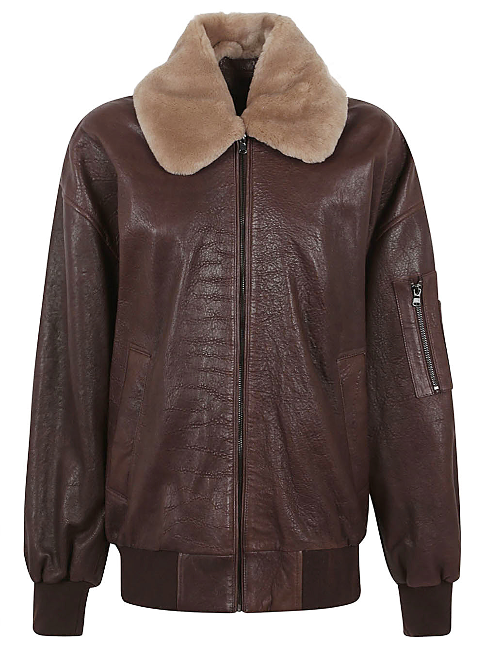 Enes Coats Brown Calf Leather