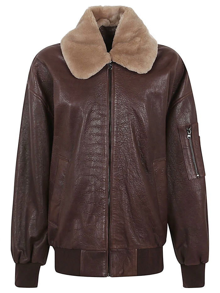 Enes Coats Brown Calf Leather