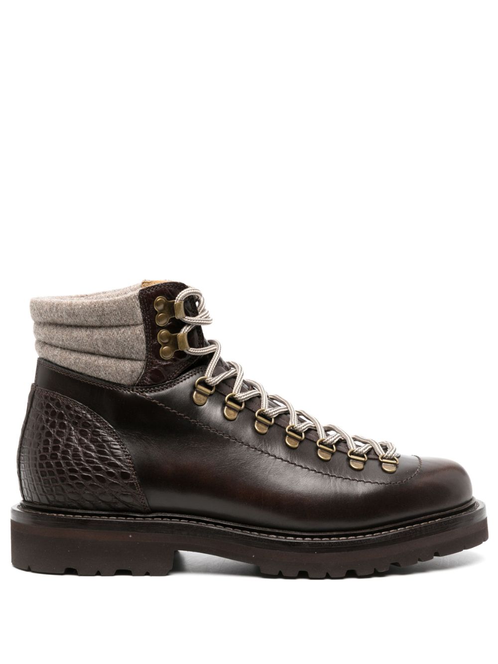 Brunello Cucinelli Boots Marrone Calf Leather
