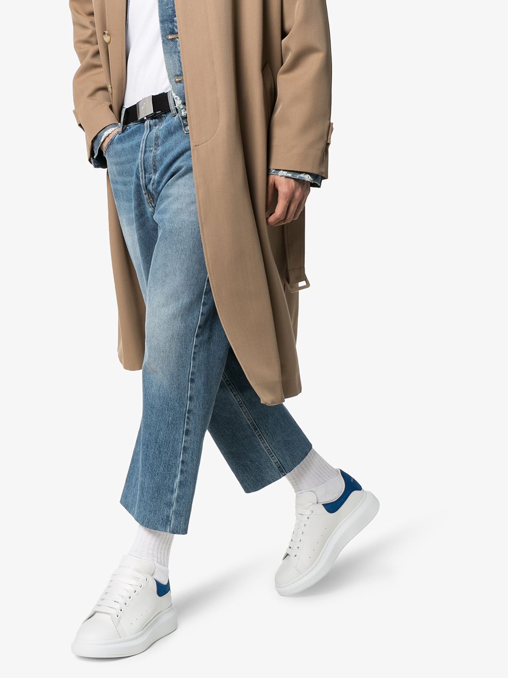 Alexander Mcqueen Sneakers Blue Calf Leather
