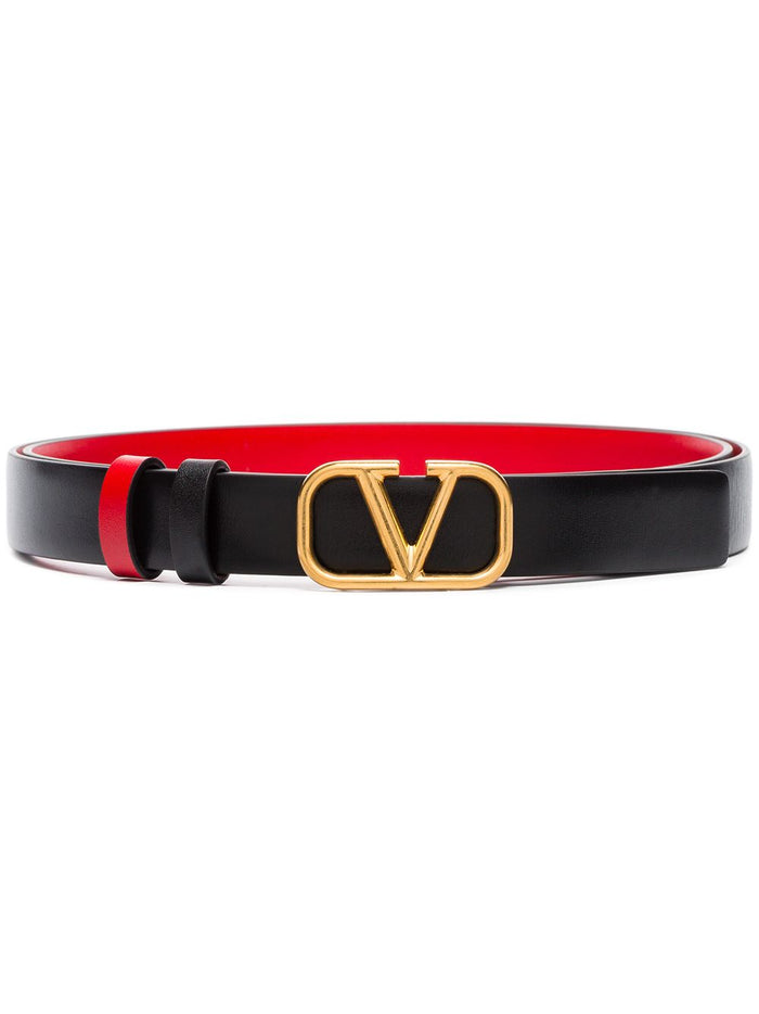 Valentino Garavani Belts Black Calf Leather