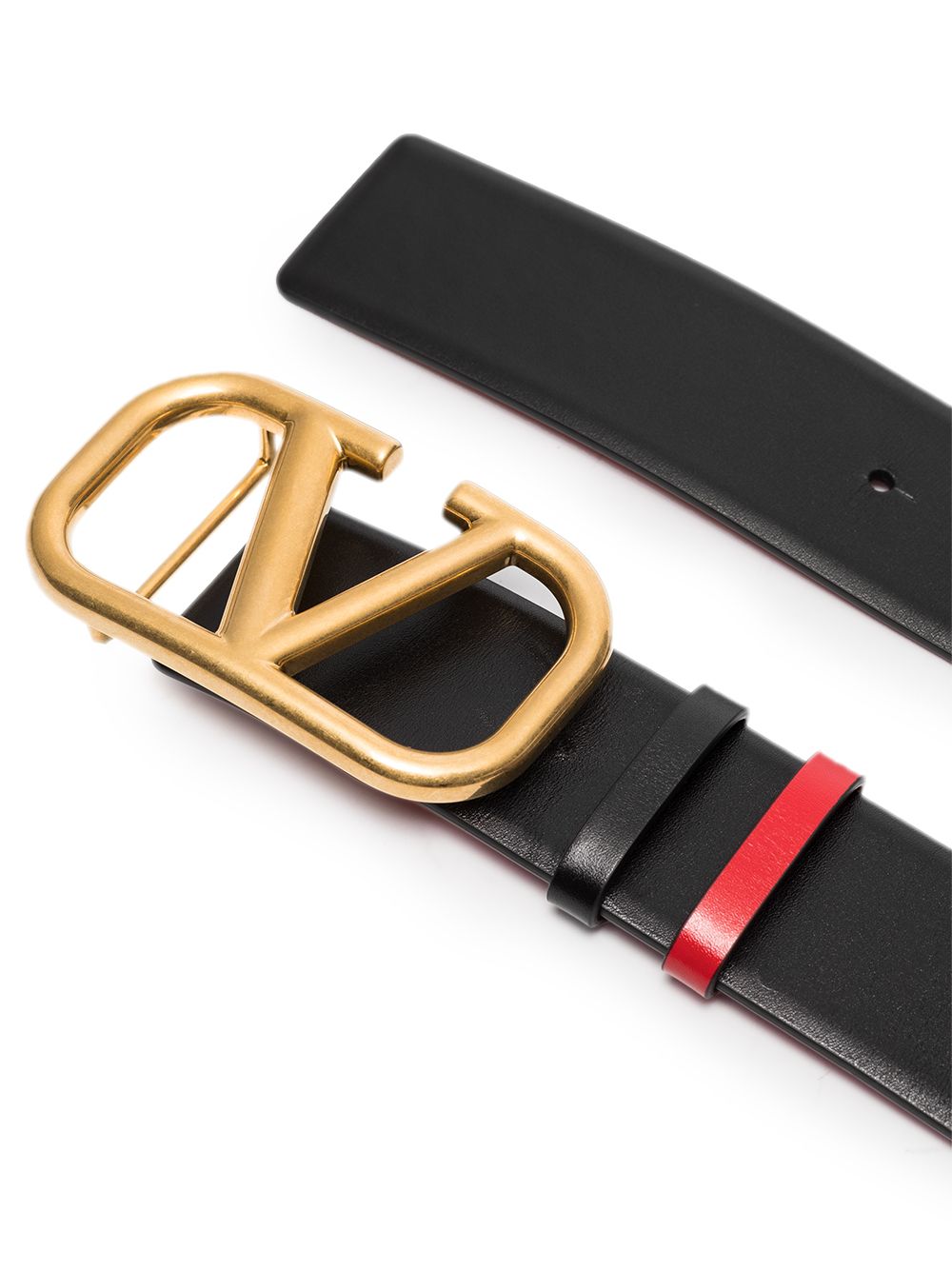 Valentino Garavani Belts Black Calf Leather