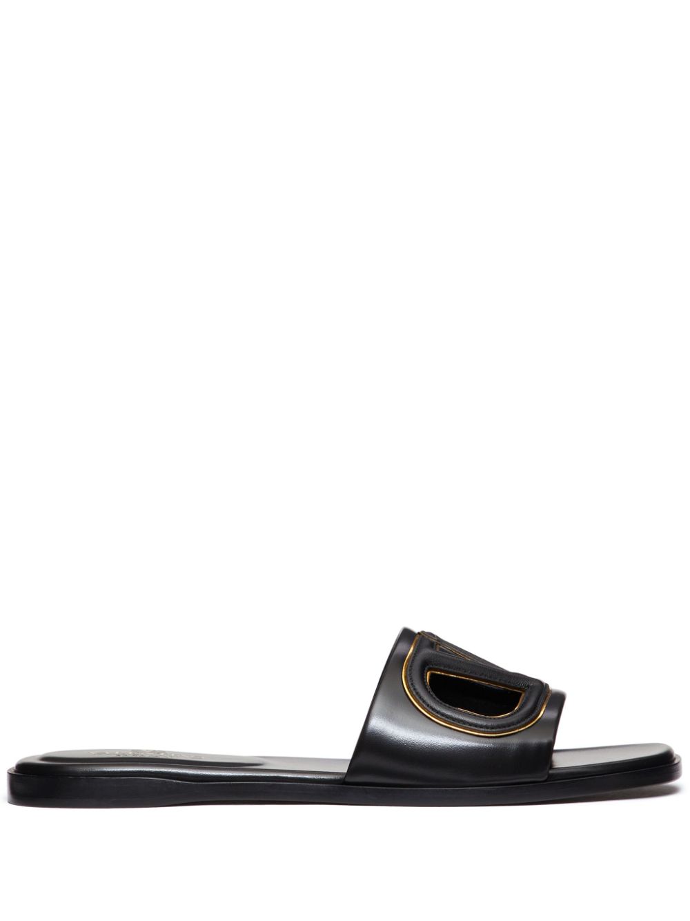 Valentino Garavani Sandals Black Lamb Skin