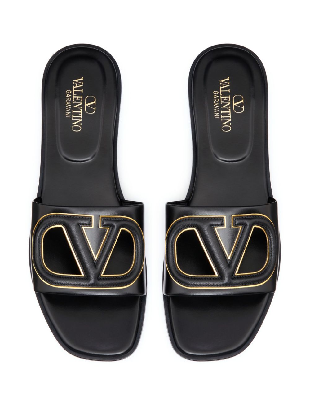Valentino Garavani Sandals Black Lamb Skin