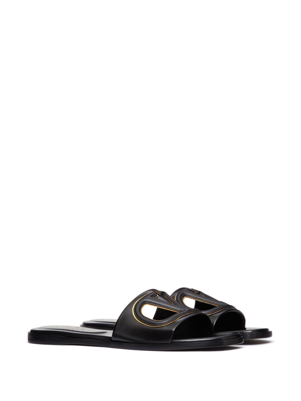 Valentino Garavani Sandals Black Lamb Skin