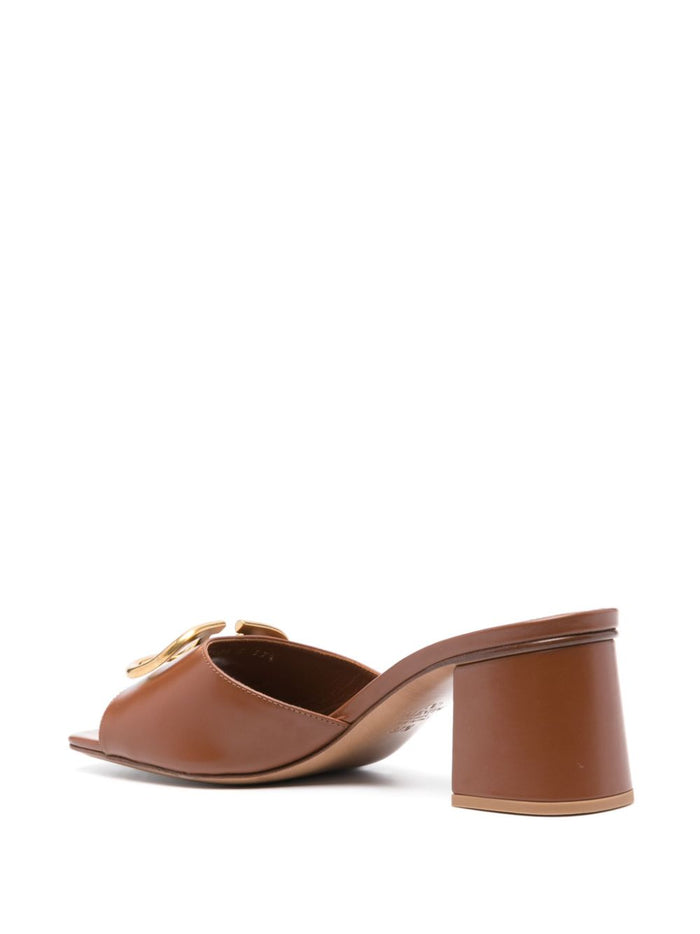 Valentino Garavani Sandals Leather Brown Calf