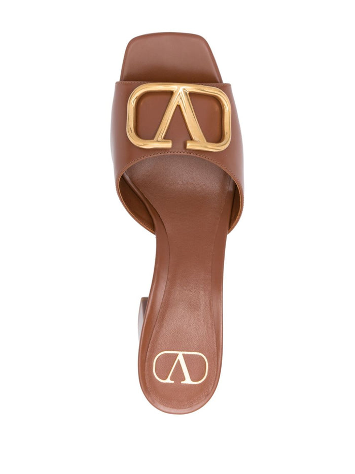 Valentino Garavani Sandals Leather Brown Calf