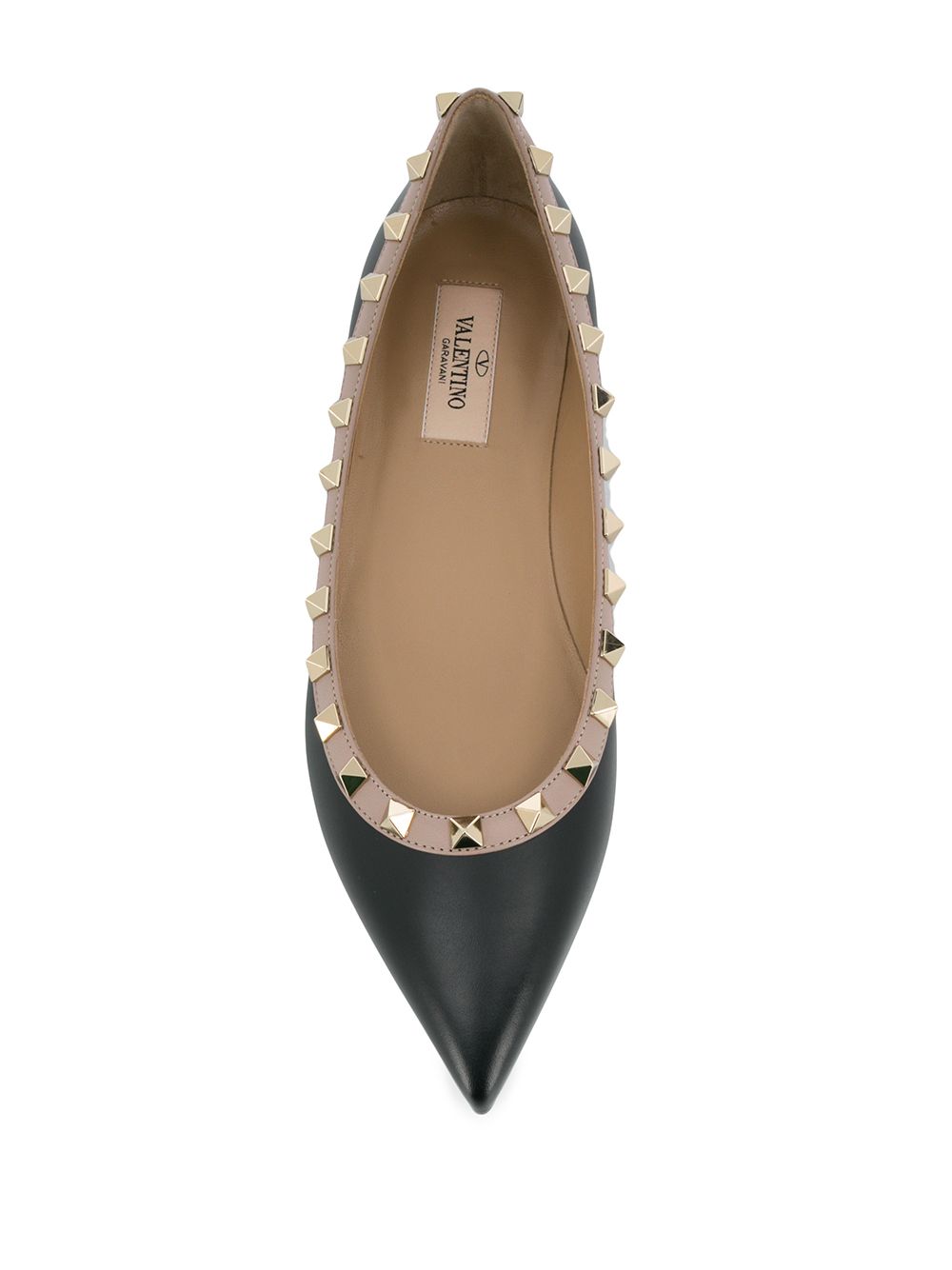 Valentino Garavani Flat Shoes Black Calf Leather