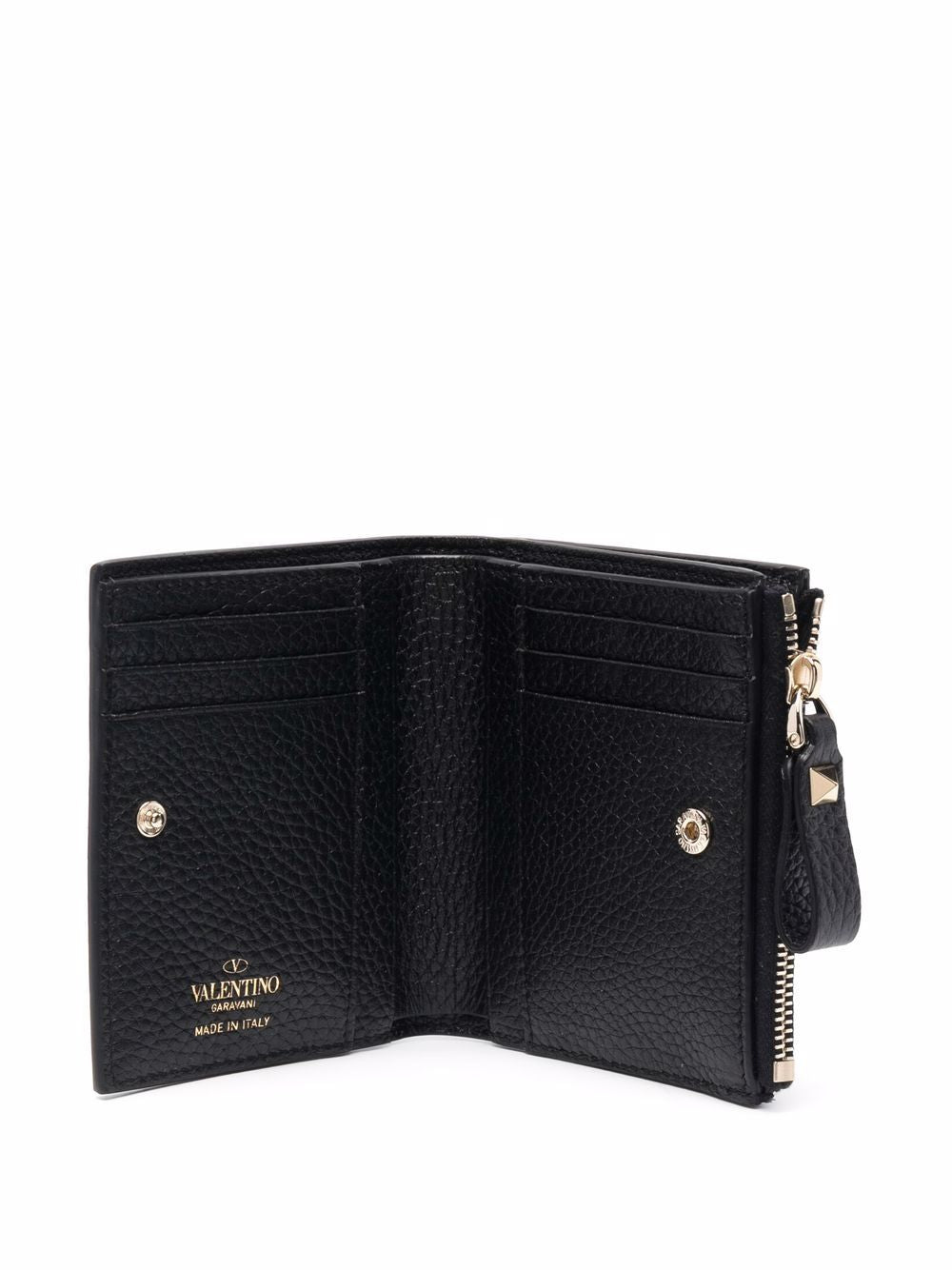 Valentino Garavani Wallets Black Calf Leather