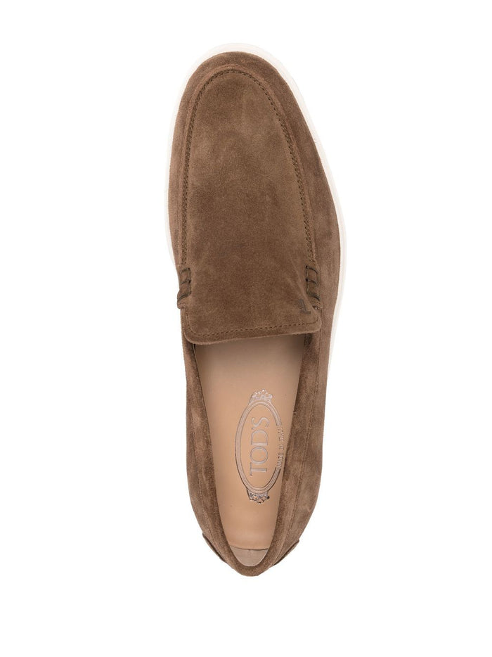 Tods Flat Shoes Brown Suede
