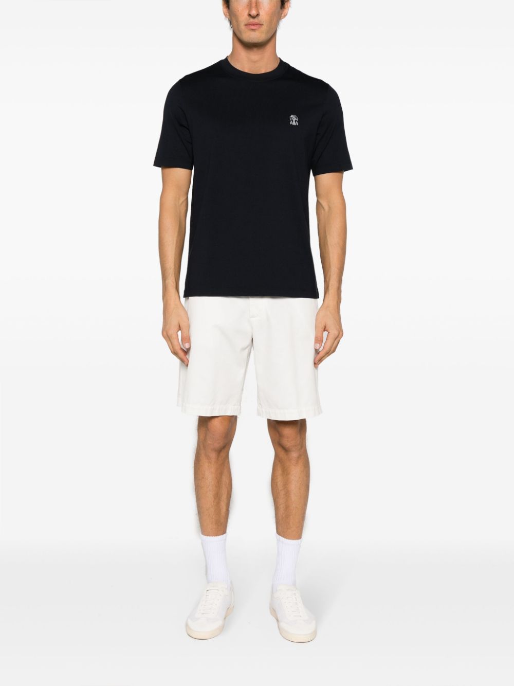 Brunello Cucinelli Shorts Bianco Cotton