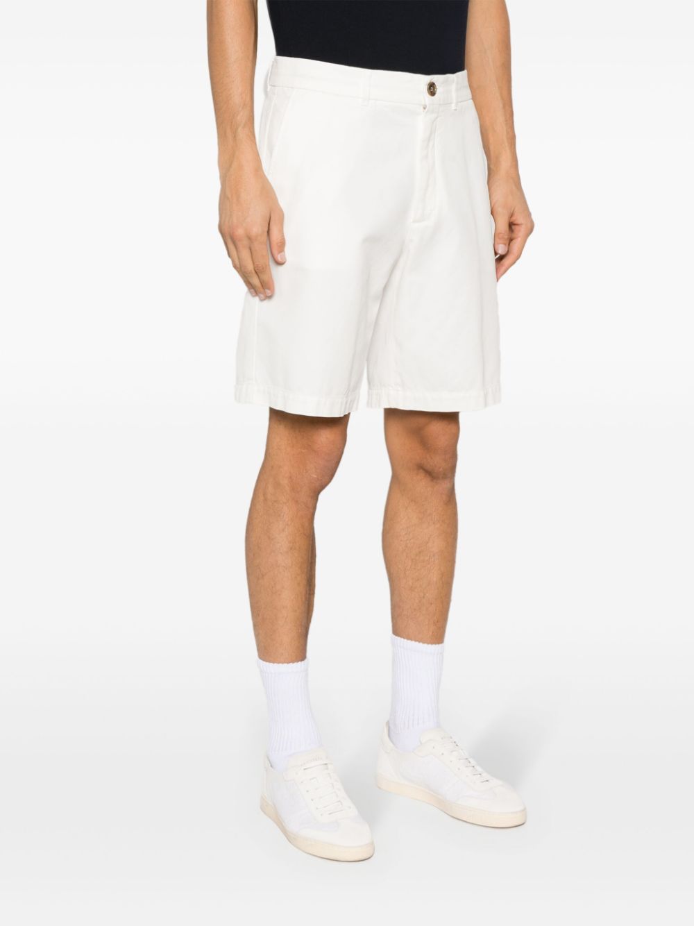 Brunello Cucinelli Shorts Bianco Cotton